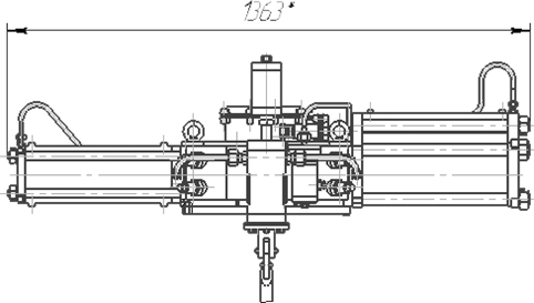 Пневмо- гидро- привод для шаровых кранов DN300-400